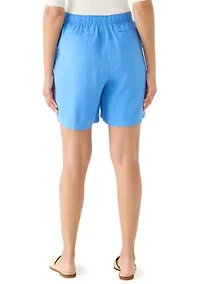 Women's Rainy Day Pull On Linen Shorts