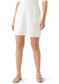 Women's Pull On Linen Shorts