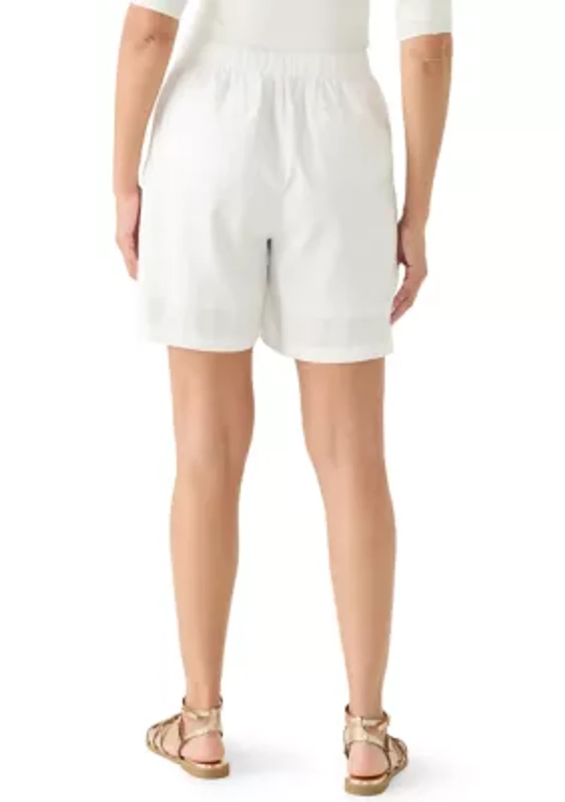 Women's Pull On Linen Shorts