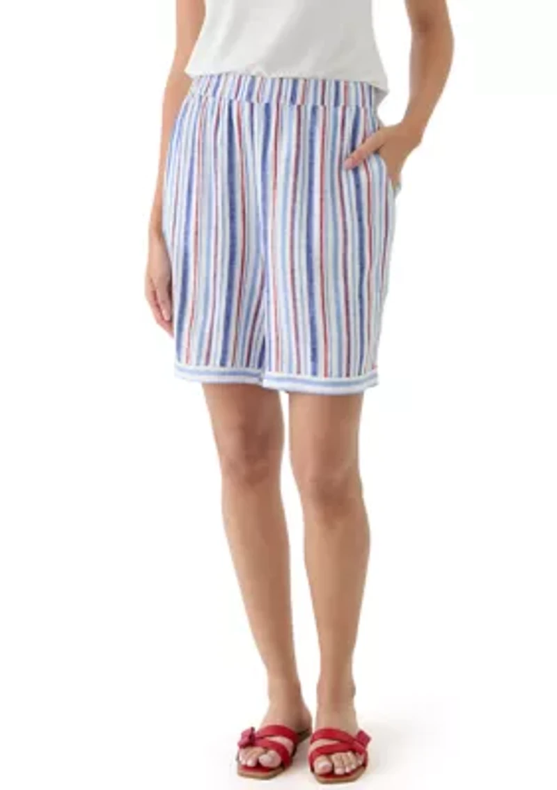 Women's High Rise Printed Bermuda Shorts