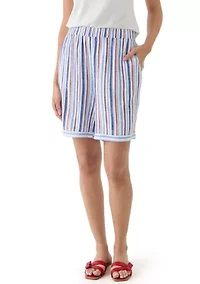 Women's High Rise Printed Bermuda Shorts