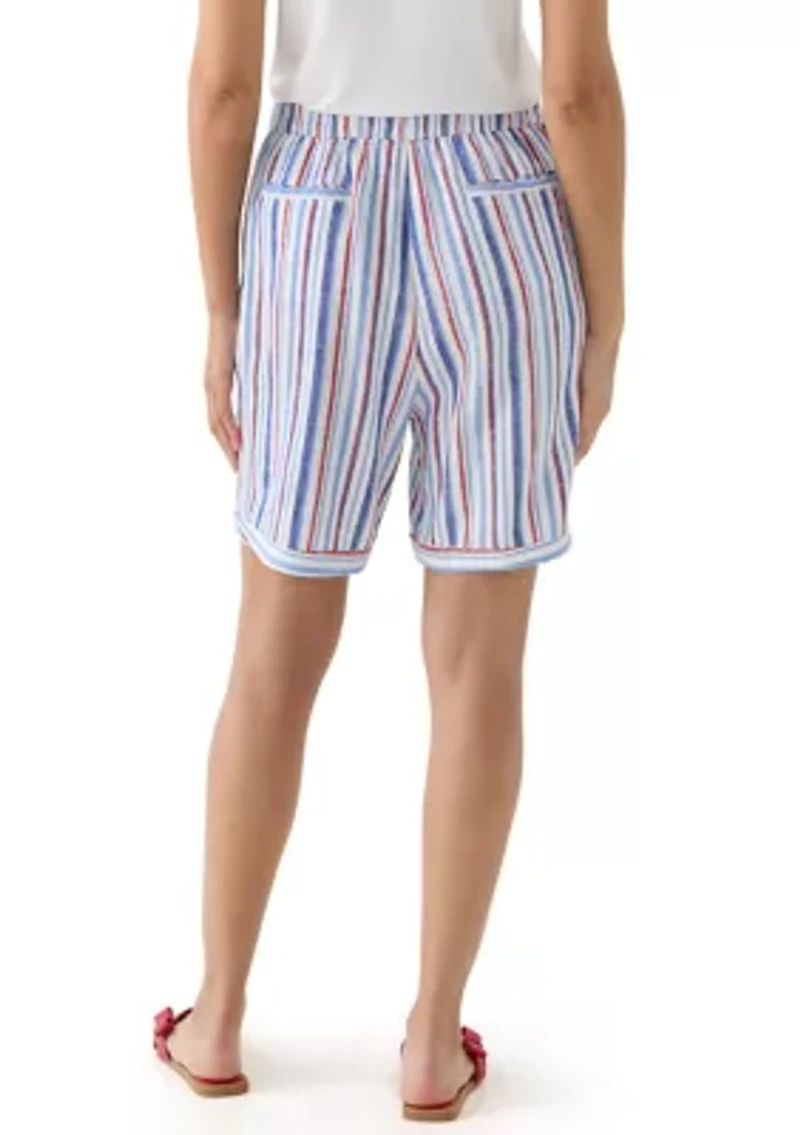 Women's High Rise Printed Bermuda Shorts