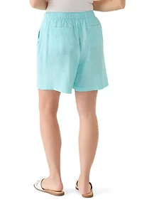 Petite Pull-On Linen Shorts