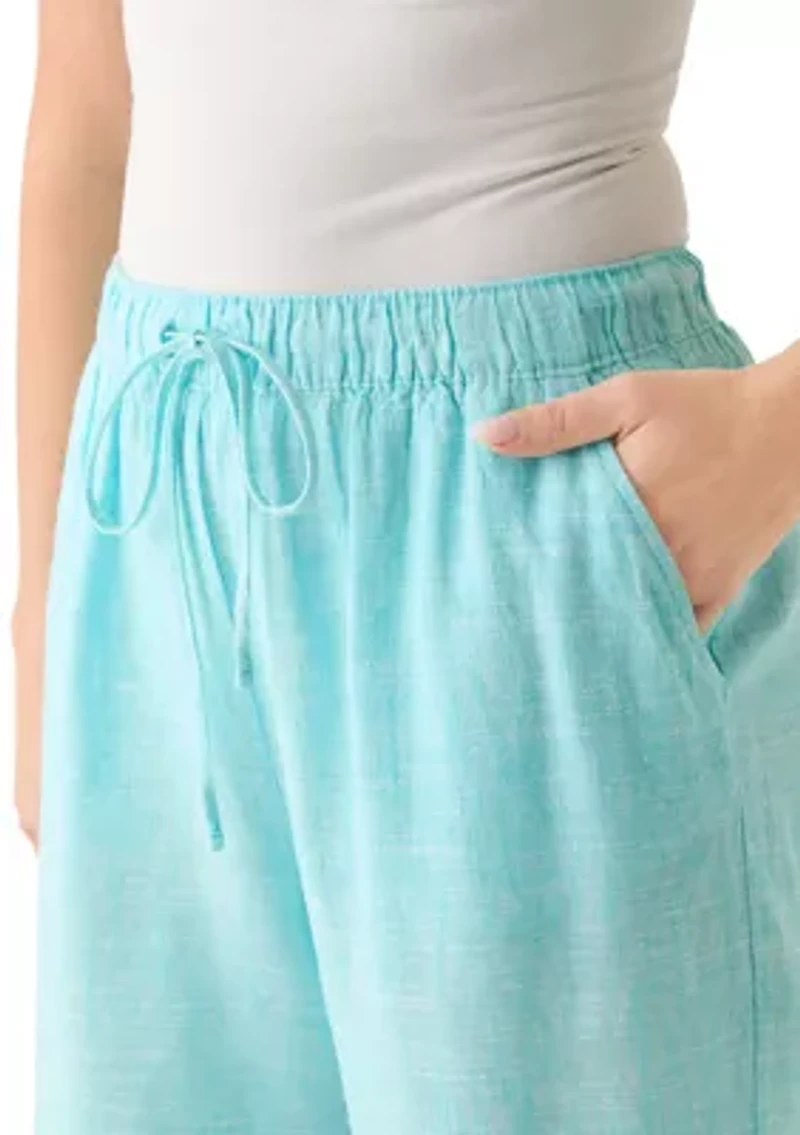 Petite Pull-On Linen Shorts