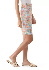 Petite Printed Bermuda Shorts