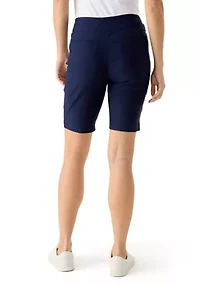 Petite Solid Bermuda Shorts