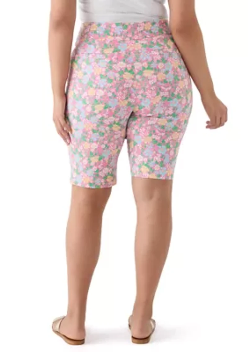 Plus Floral Skimmer Pants