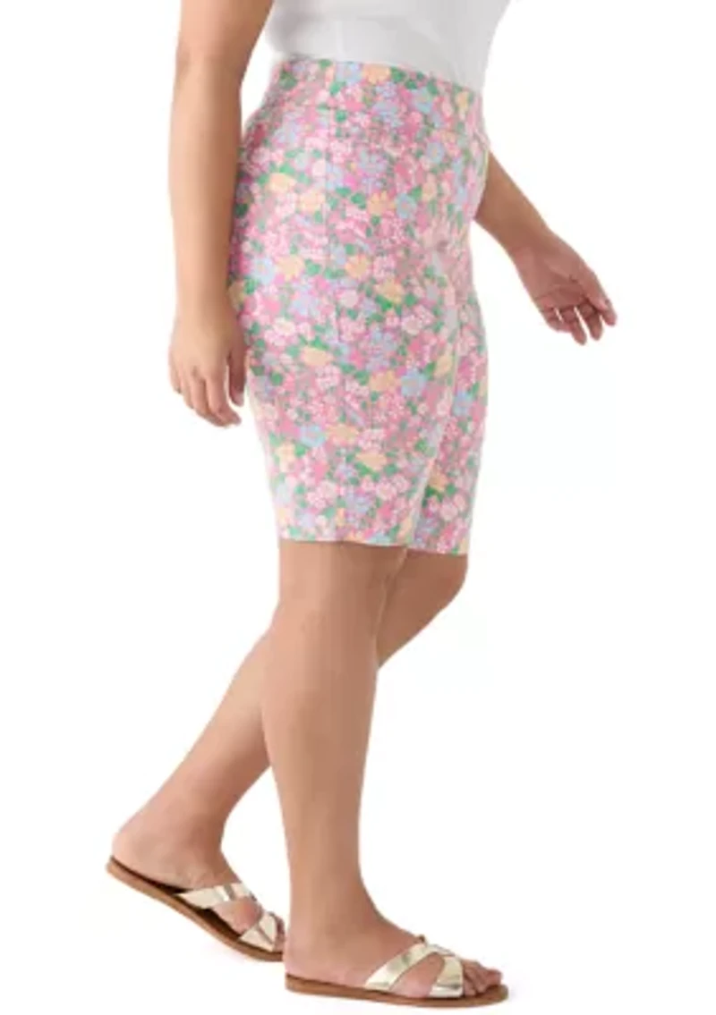 Plus Floral Skimmer Pants