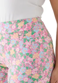 Plus Floral Skimmer Pants