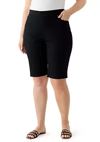 Plus Super Stretch Bermuda Shorts