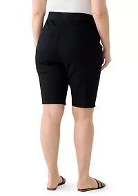Plus Super Stretch Bermuda Shorts