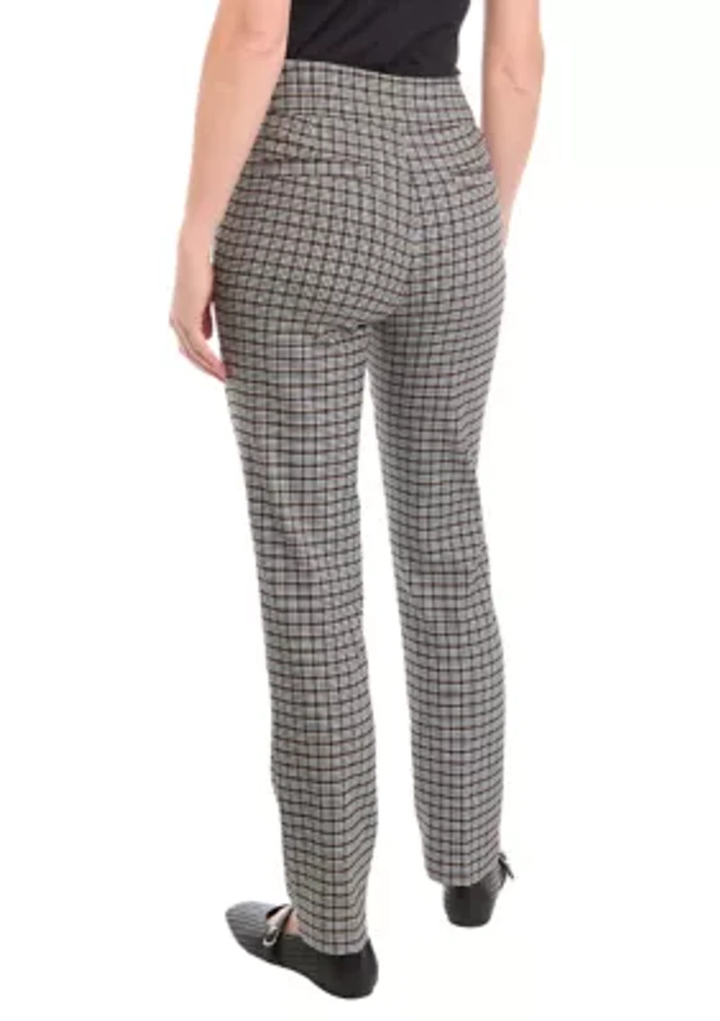 Women's Festive Plaid Lurex Pants