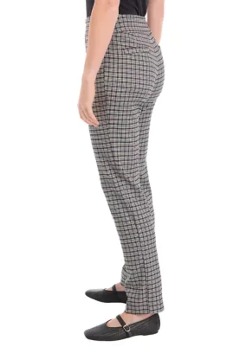 Women's Festive Plaid Lurex Pants