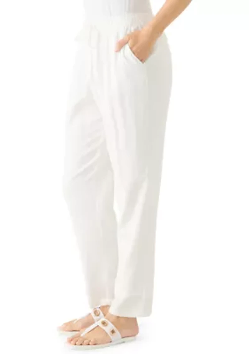 Women's Pull On Linen Pants