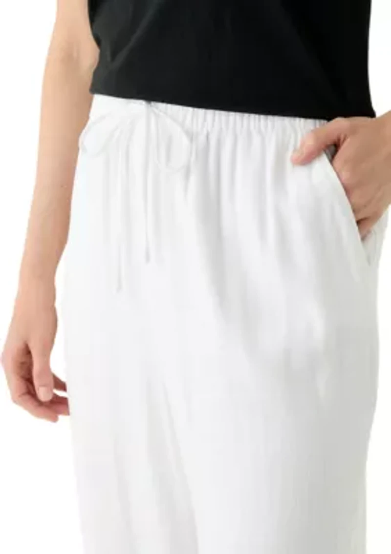 Women's Pull On Linen Blend Trousers