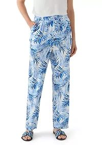 Women's Printed Linen Blend Pants