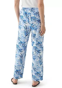 Women's Printed Linen Blend Pants