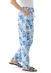 Women's Printed Linen Blend Pants