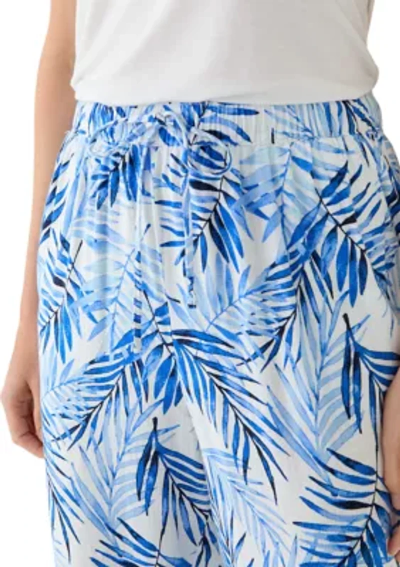 Women's Printed Linen Blend Pants