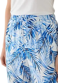 Women's Printed Linen Blend Pants
