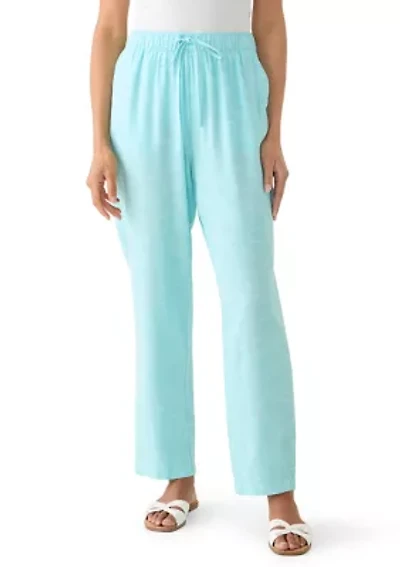 Women's Mid-Rise Linen Pants