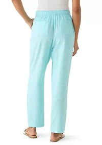 Women's Mid-Rise Linen Pants