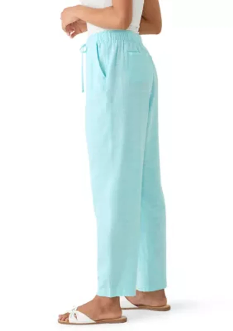 Women's Mid-Rise Linen Pants