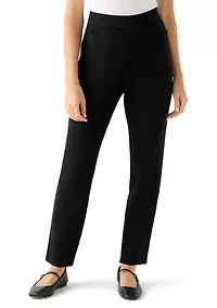 Petite Pull On Ponte Pants