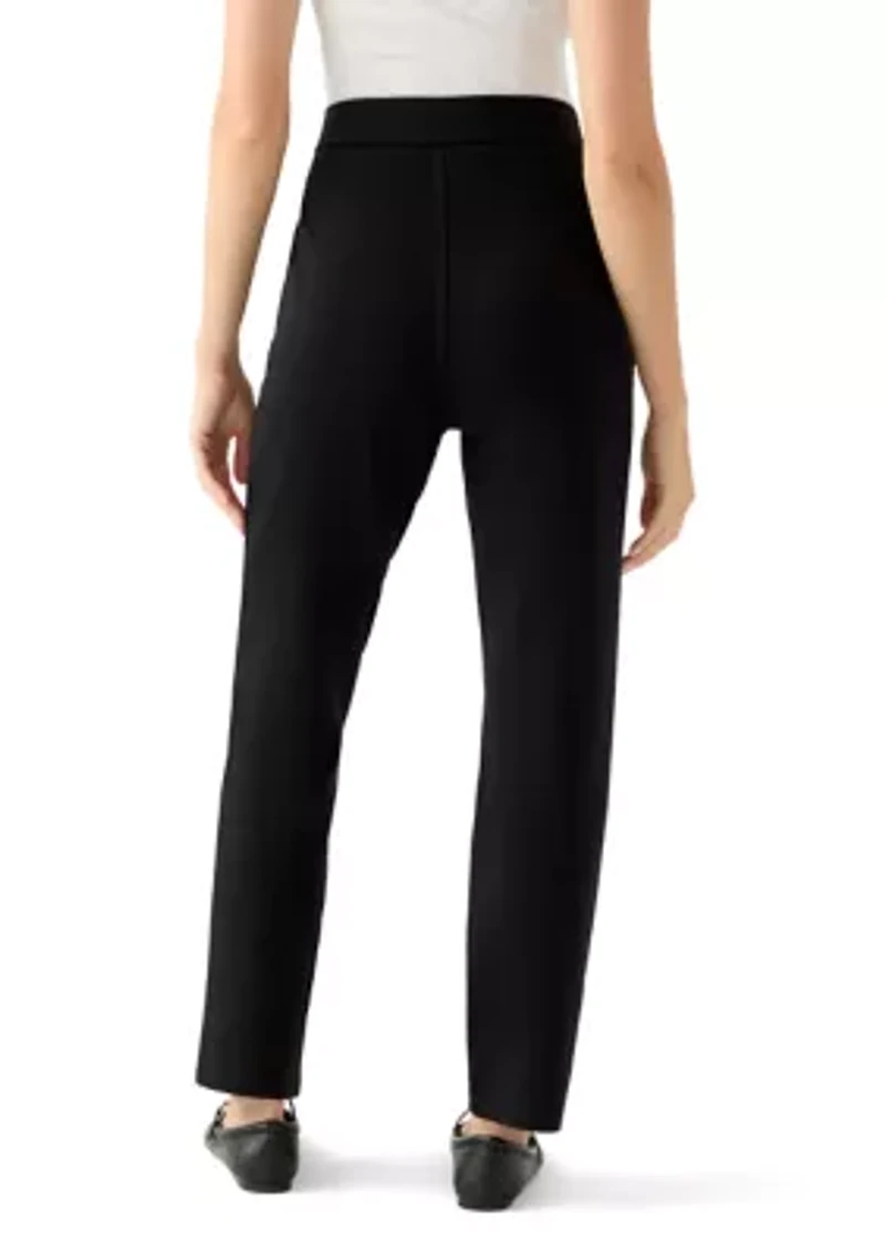 Petite Pull On Ponte Pants