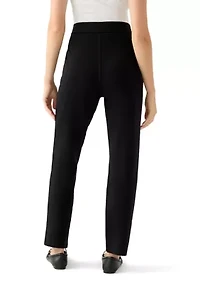 Petite Pull On Ponte Pants