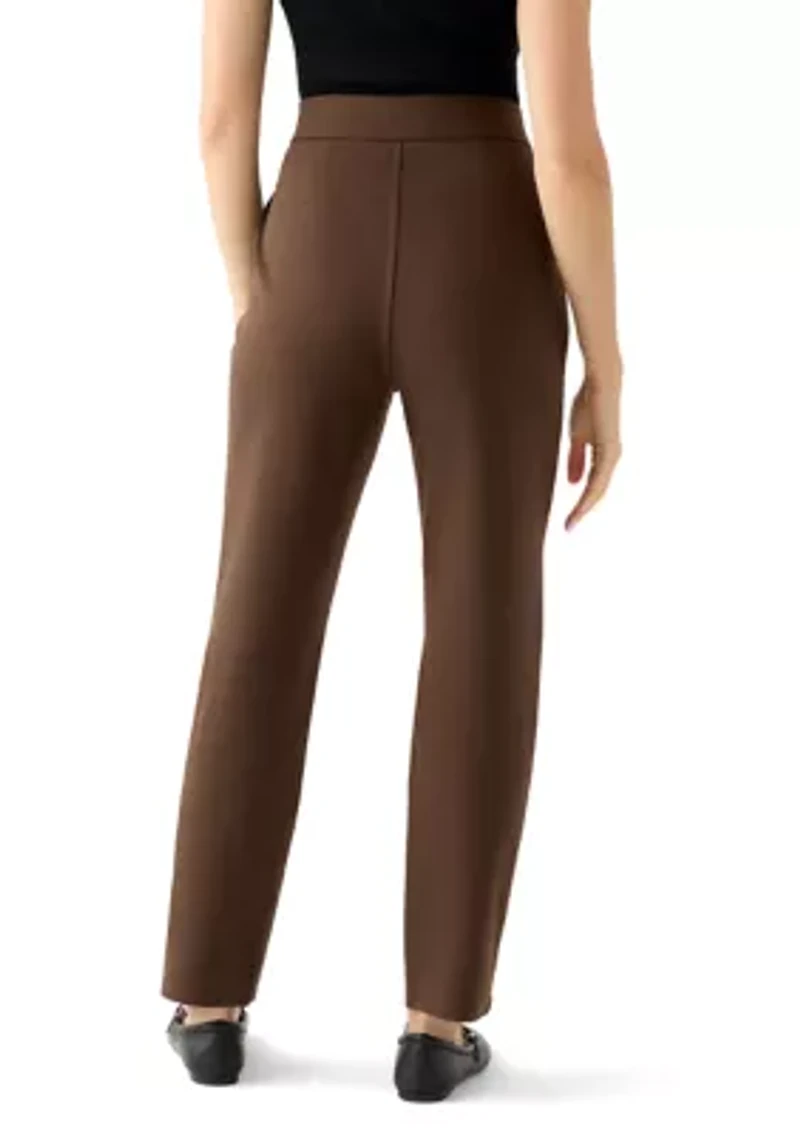 Petite Pull On Ponte Pants