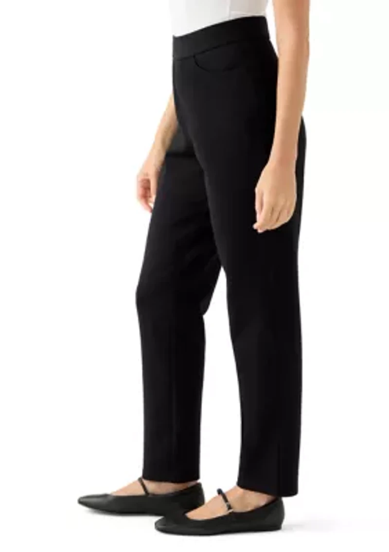 Petite Pull On Ponte Pants