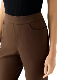 Petite Pull On Ponte Pants