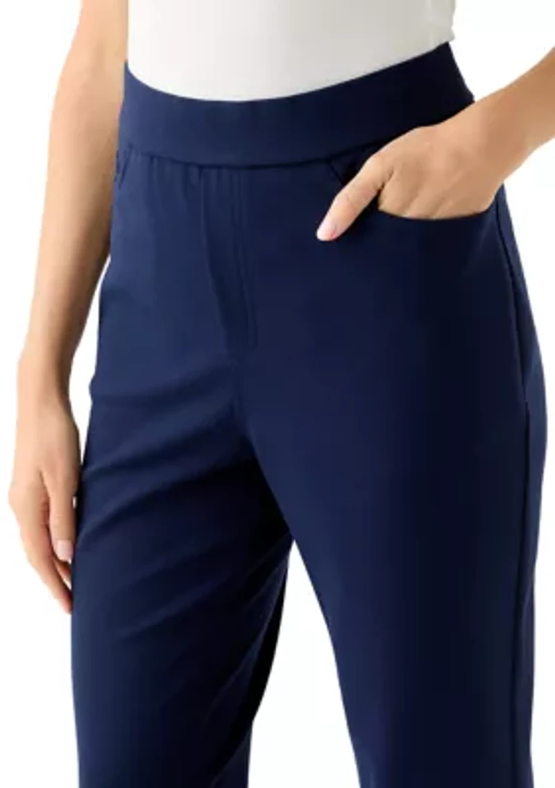 Petite Pull On Ponte Pants