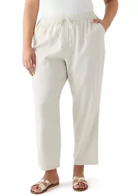 Plus Pull On Linen Pants