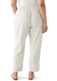 Plus Pull On Linen Pants