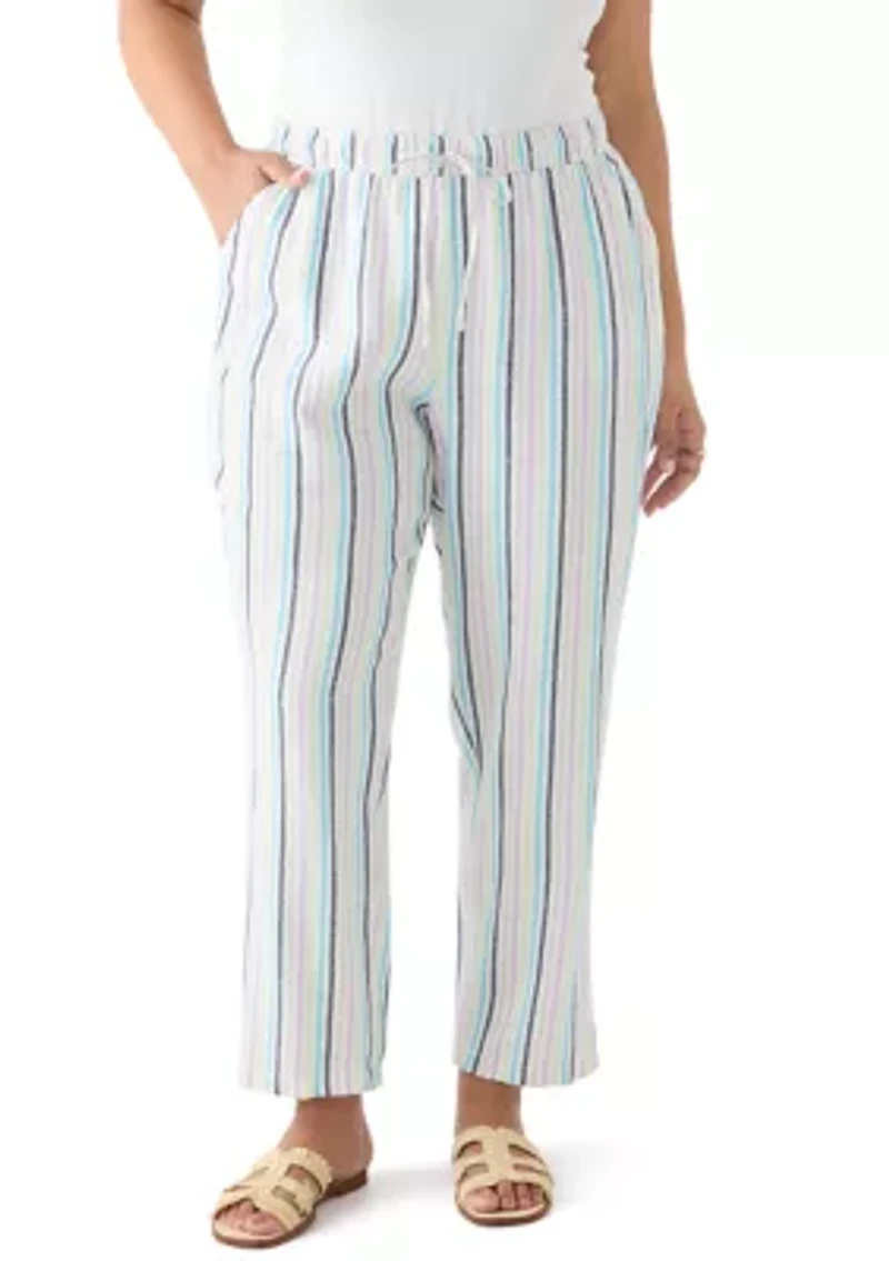 Plus Pull On Linen Pants