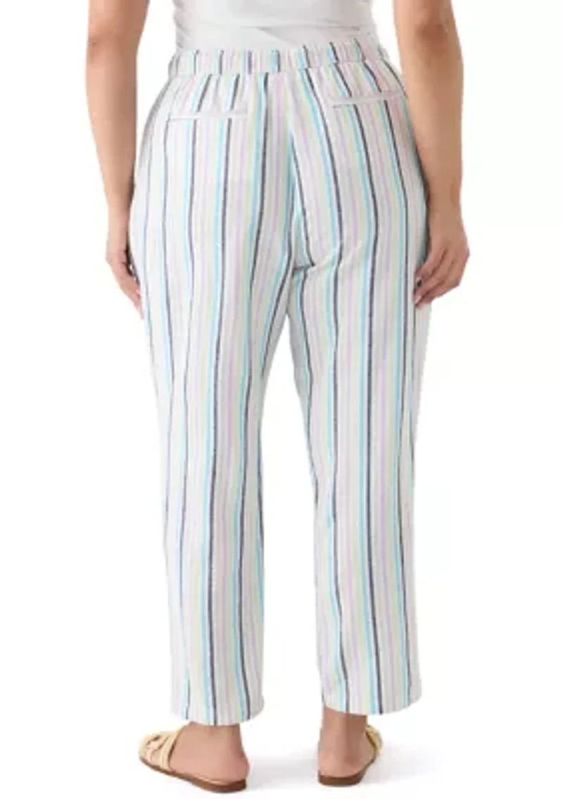 Plus Pull On Linen Pants