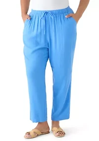 Plus Linen Pants