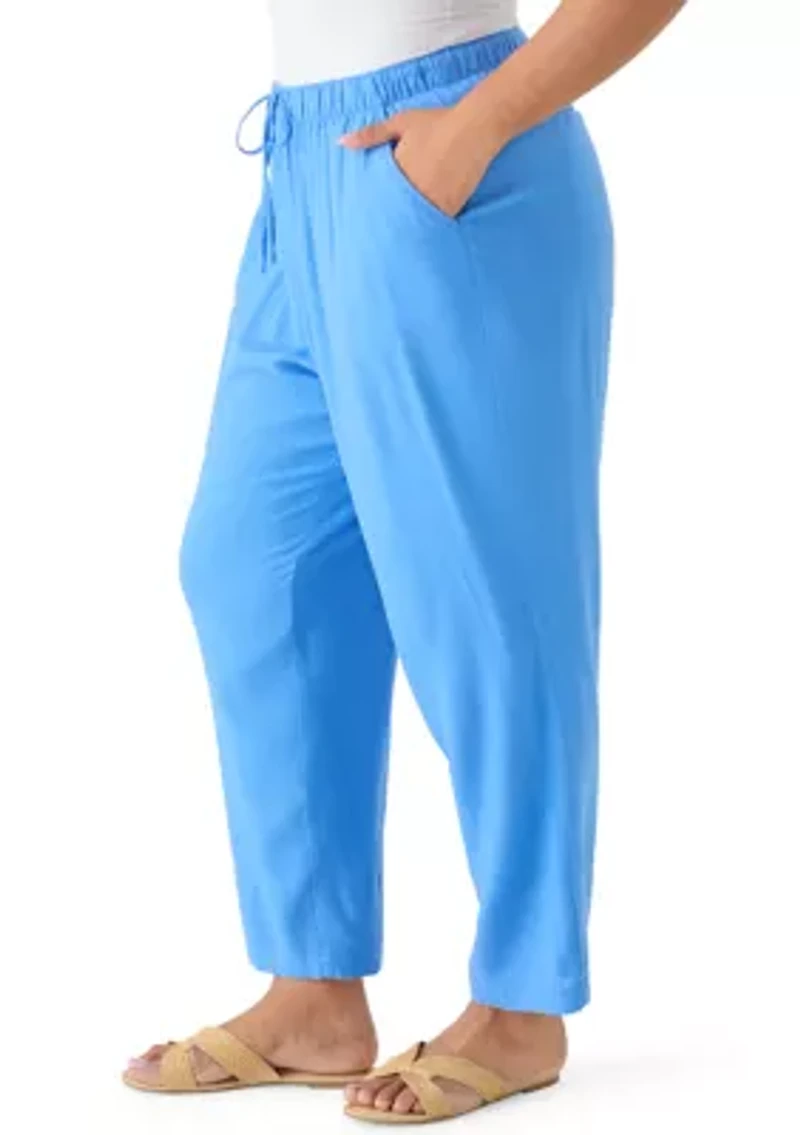Plus Linen Pants