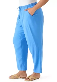 Plus Linen Pants
