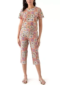 Women's Millennium Printed Capri Pants
