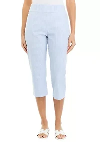 Women's Seersucker Cropped Pants