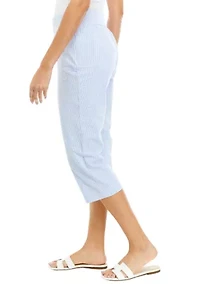 Women's Seersucker Cropped Pants