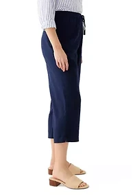 Women's Pull On Linen Crop Pants