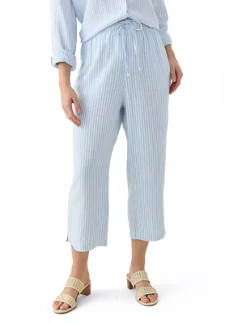 Women's Pull On Linen Crop Pants