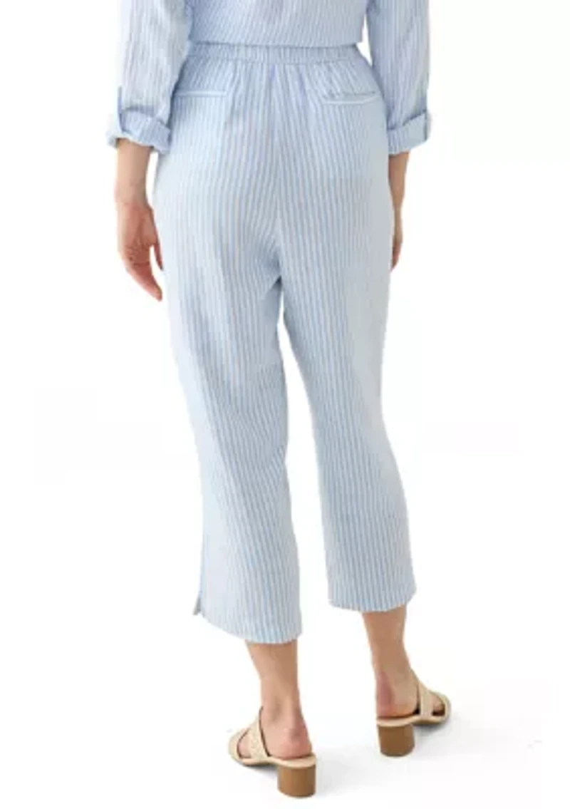 Women's Pull On Linen Crop Pants
