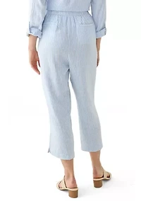 Women's Pull On Linen Crop Pants