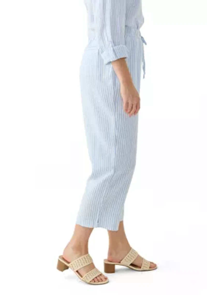 Women's Pull On Linen Crop Pants