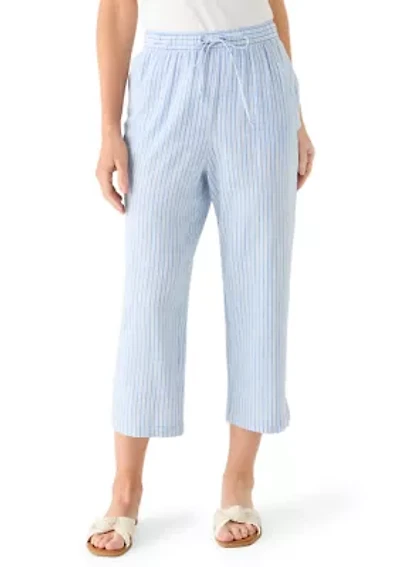 Women's Cropped Linen Pants